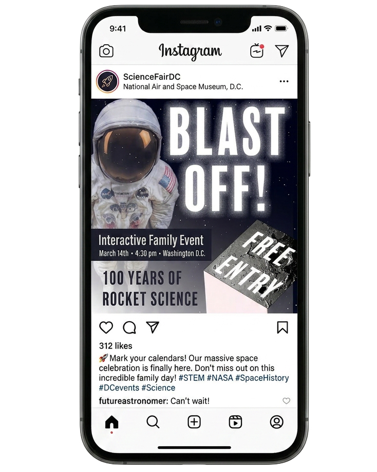 Air and Space social media post