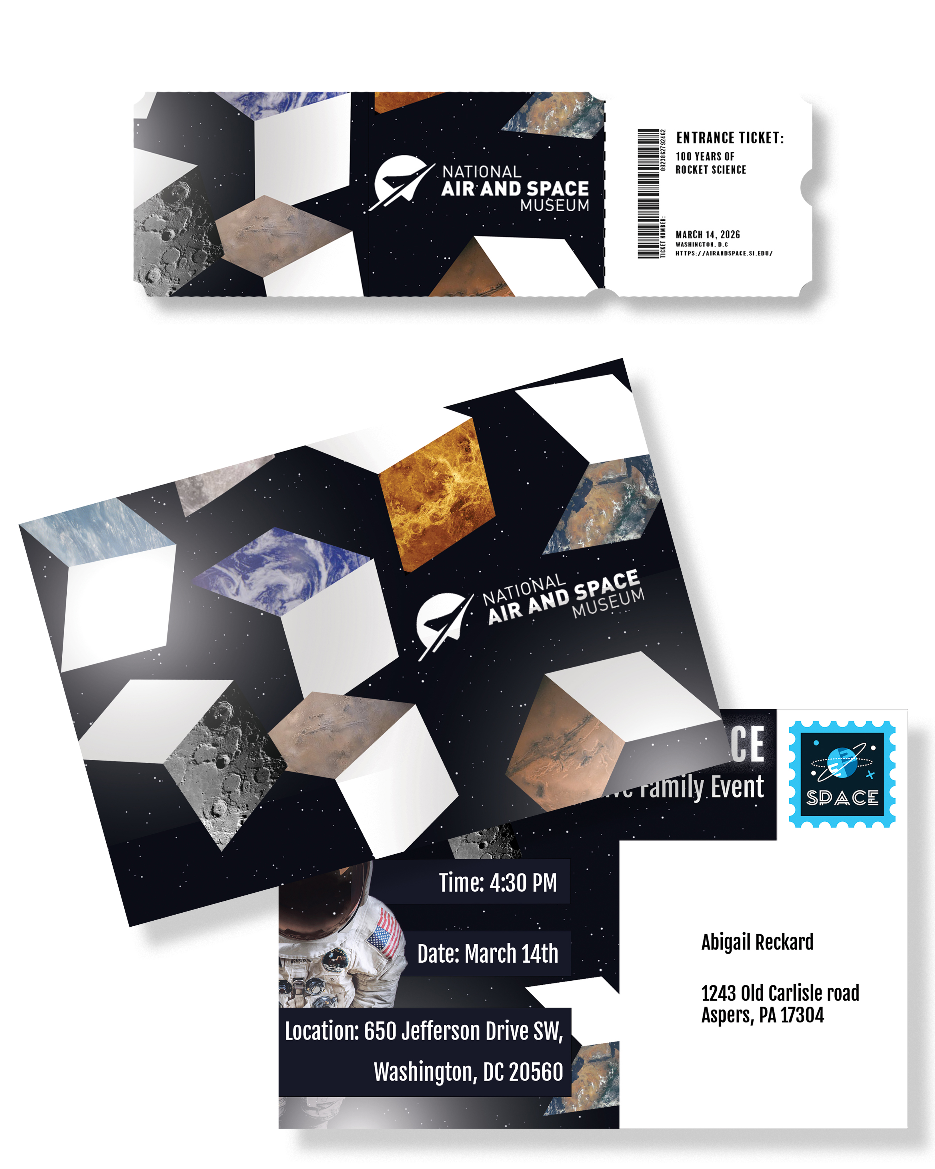 Air and Space postcard