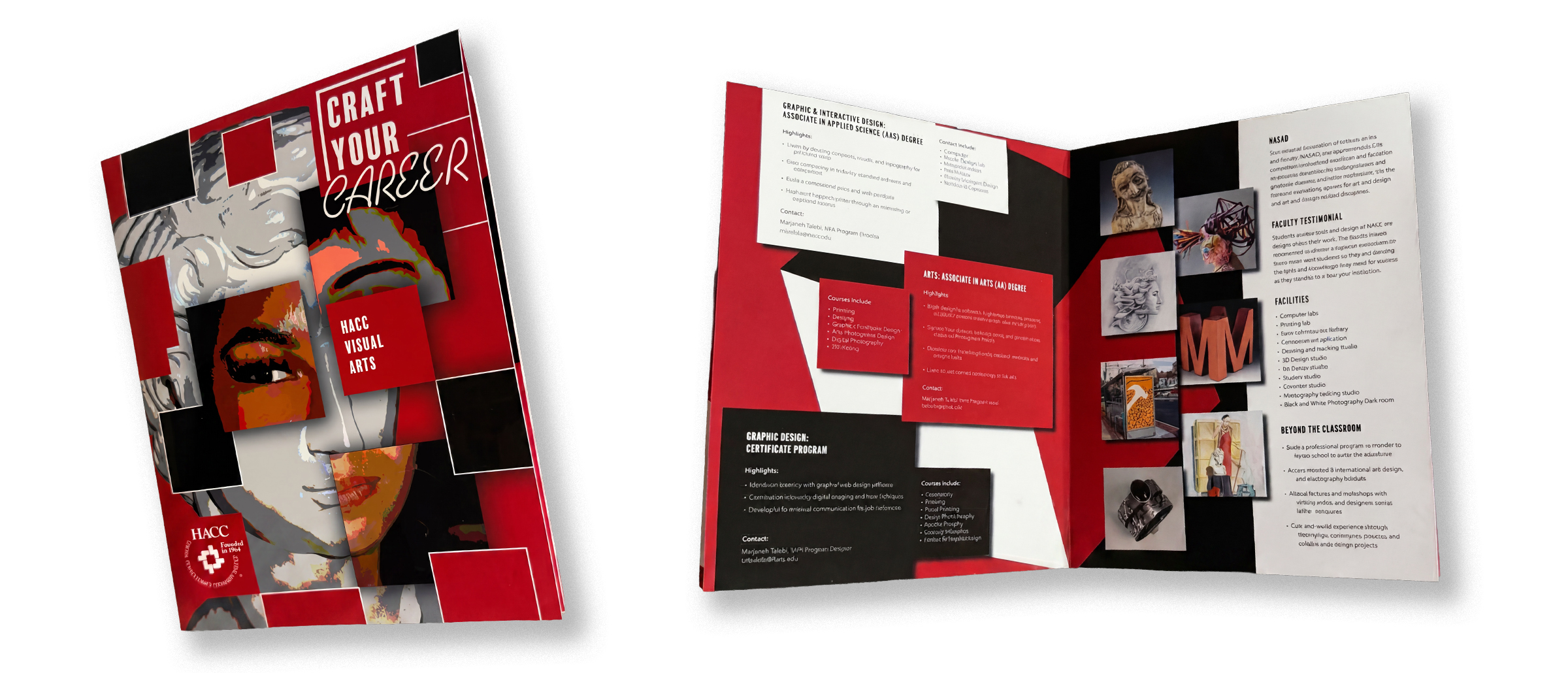 Art at HACC brochure and poster mockup