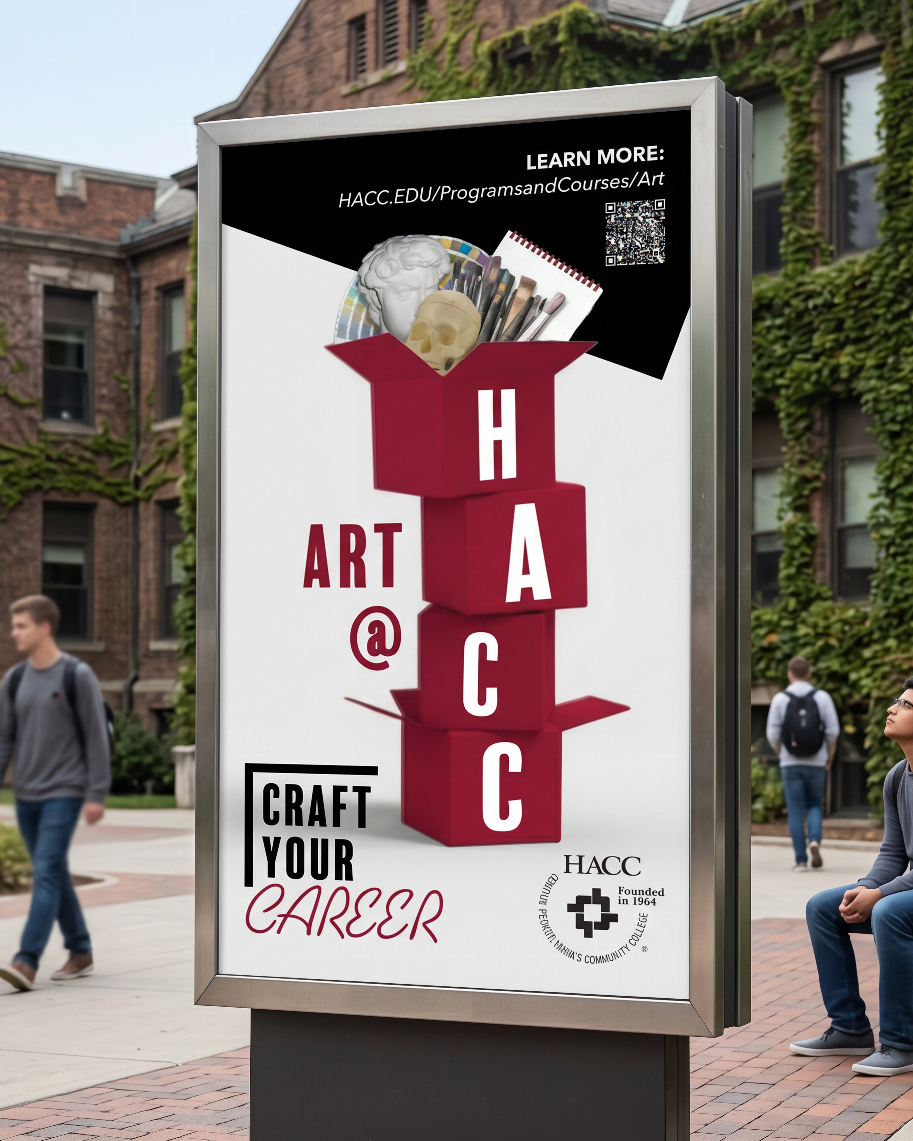 Art at HACC outdoor poster mockup