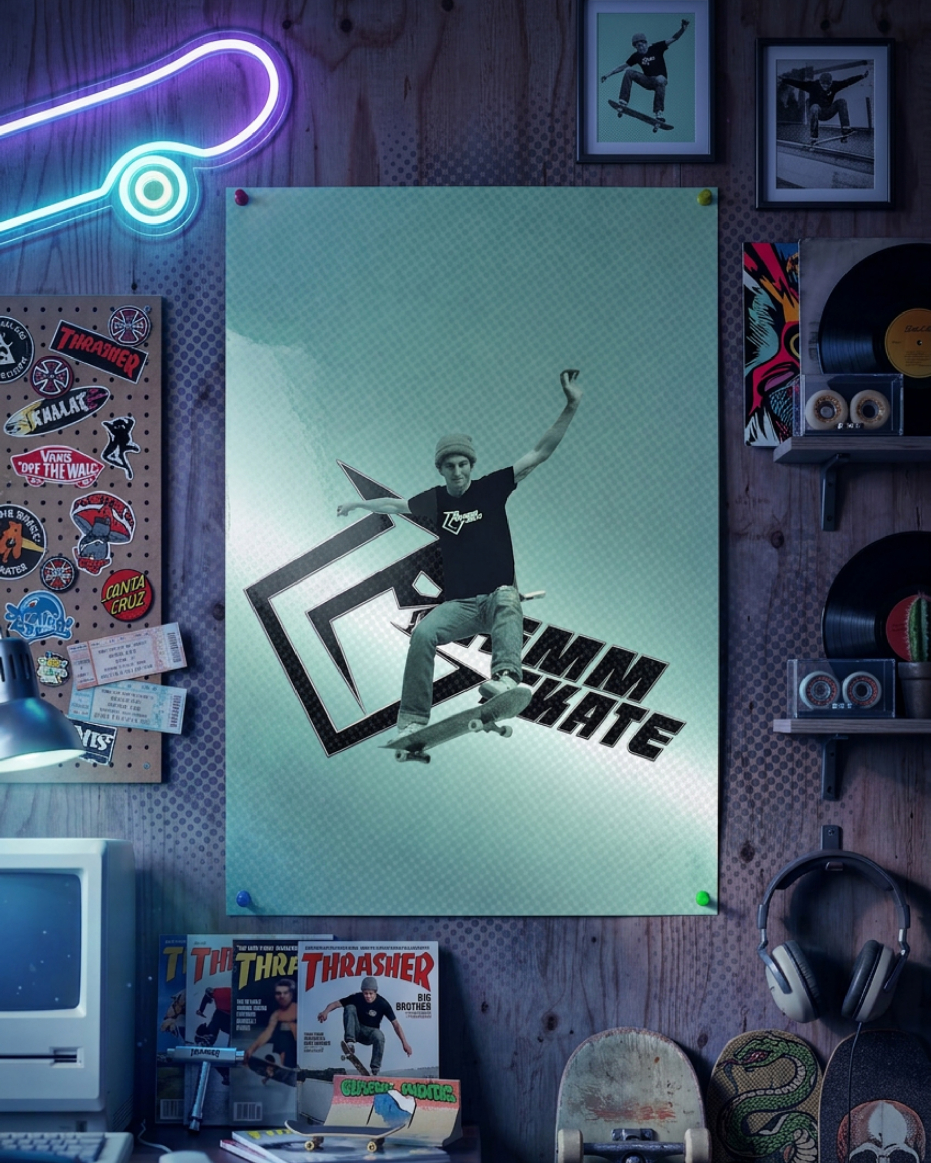GRIMM Skate poster mockup