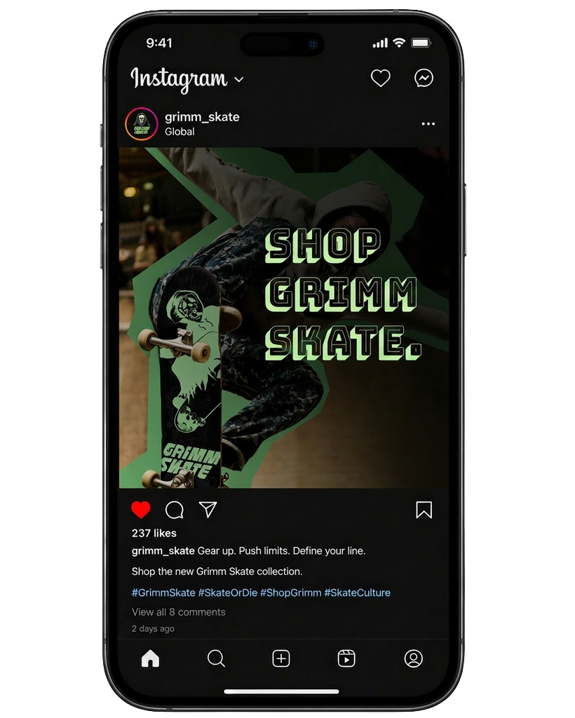 GRIMM Skate social media mockup two