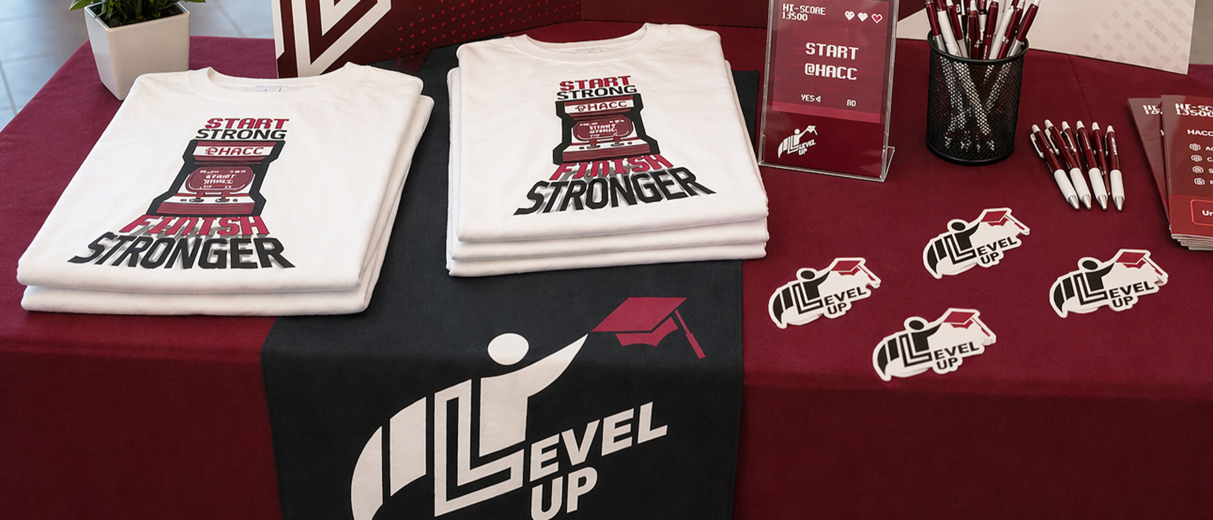 Level Up brand table display