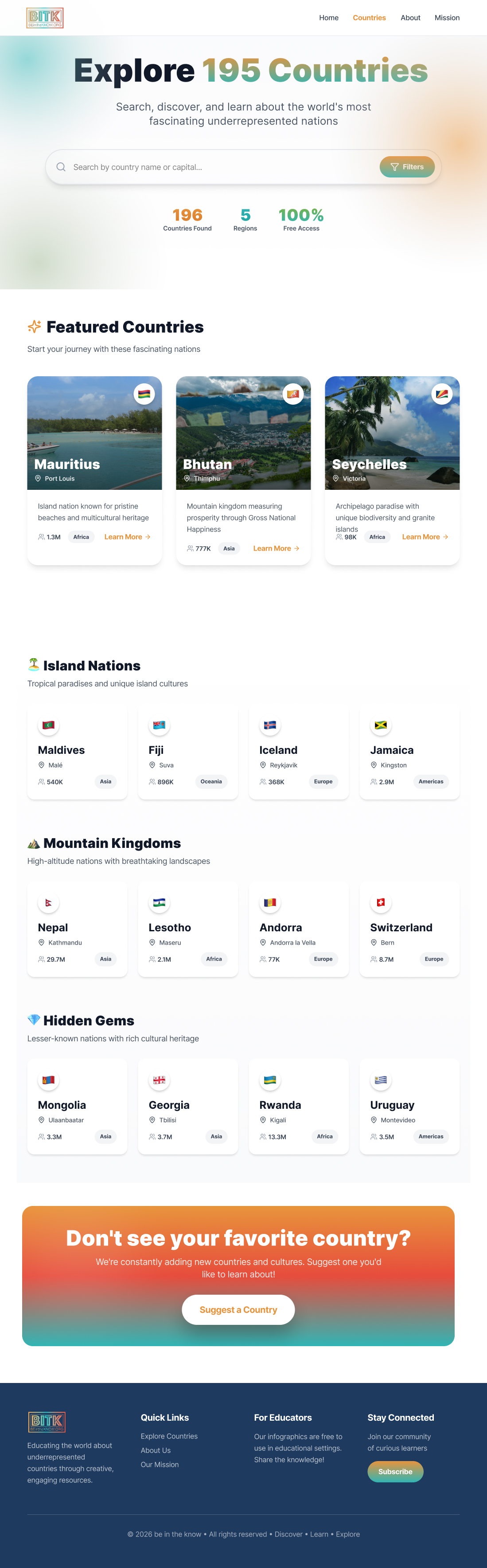 Mauritius countries website page concept