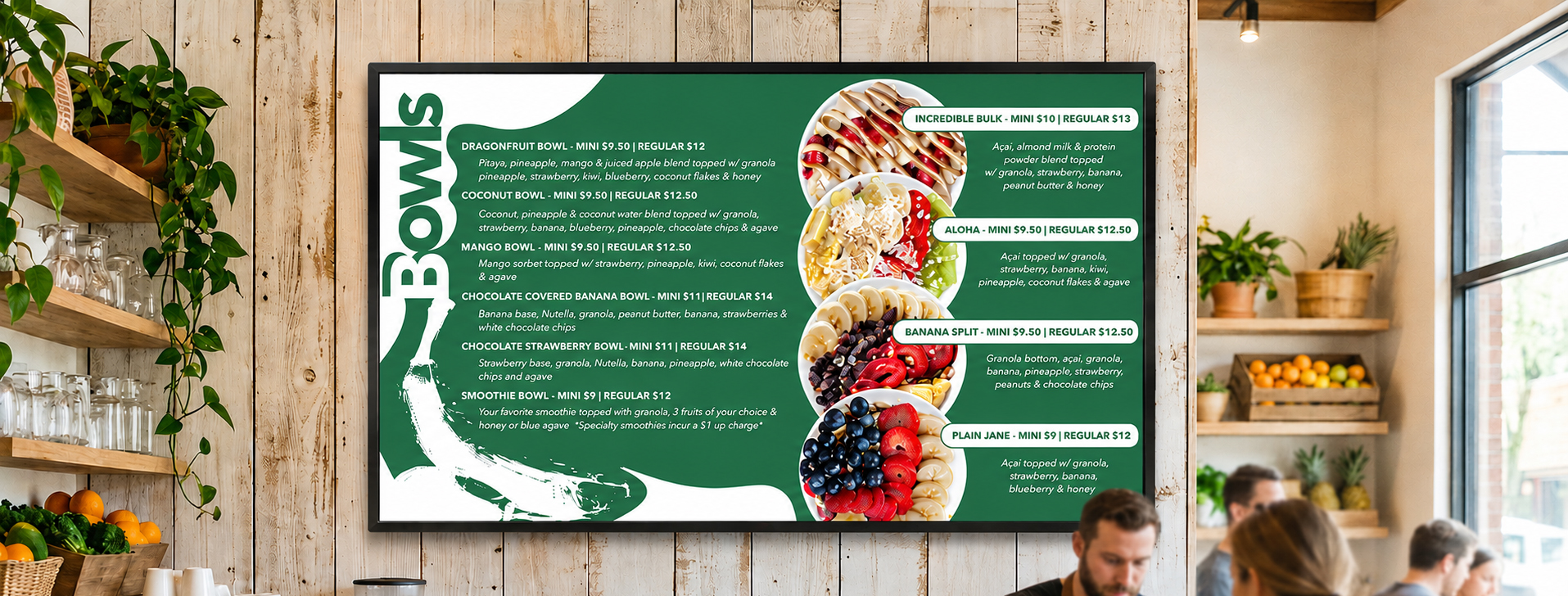 Midtown Juicelab digital menu mockup